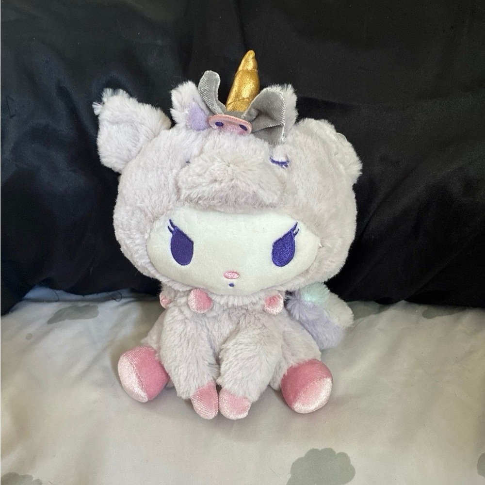 Sanrio Plush Unicorn Stuffed Animal - Gray and Pink